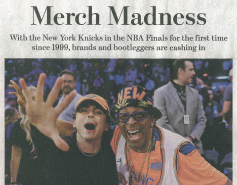 Wall Street Journal: Leopard Vests and $1,450 Jackets: The Knicks Merch Gold Rush